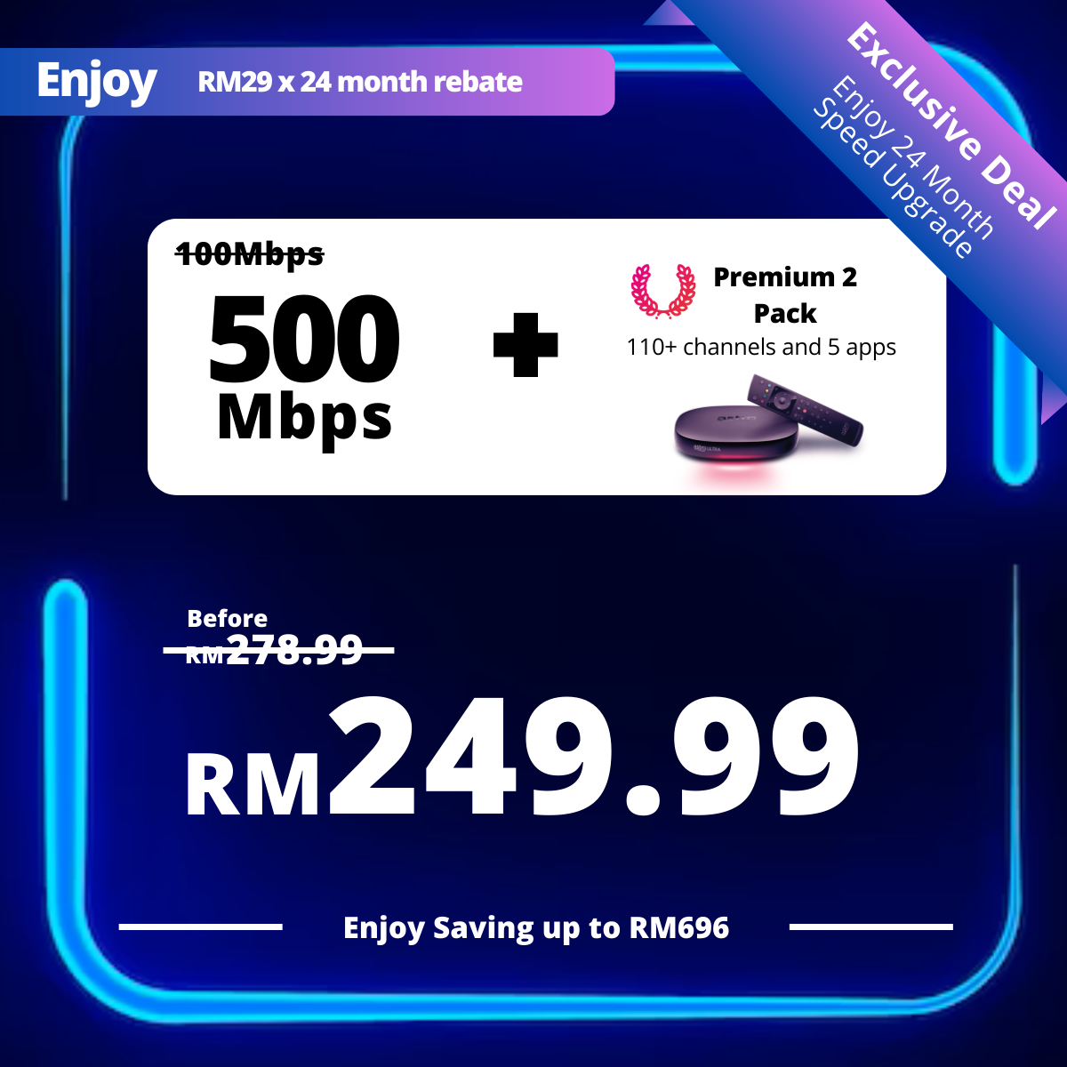 Astro Fibre 100 Mbps + Premium Pack 2