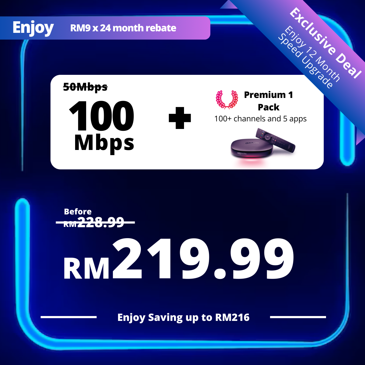 Astro Fibre 50 Mbps + Premium Pack 1