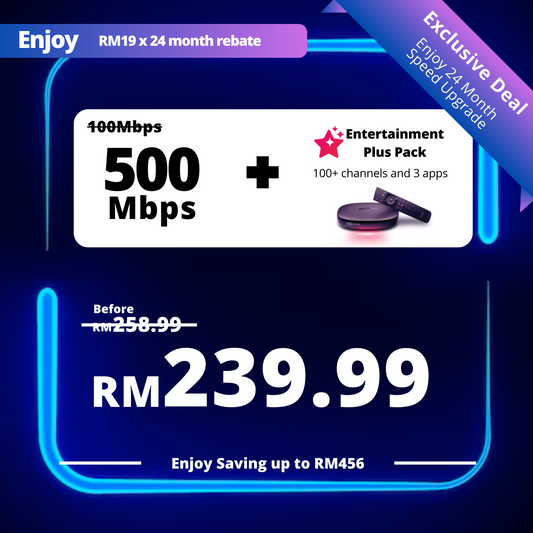 Astro Fibre 100 Mbps + Entertainment Plus Pack